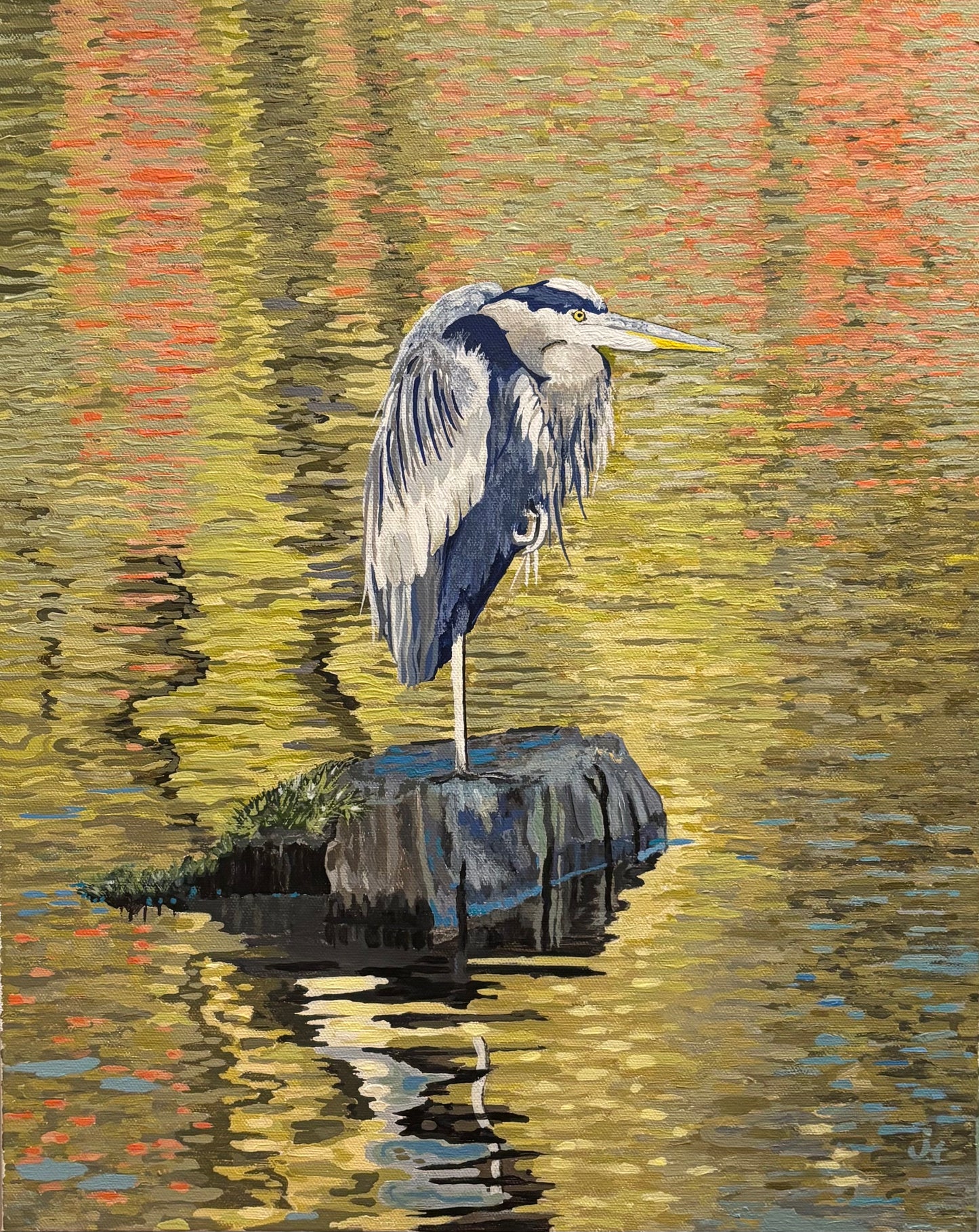 Blue Heron NC mountains (Original)