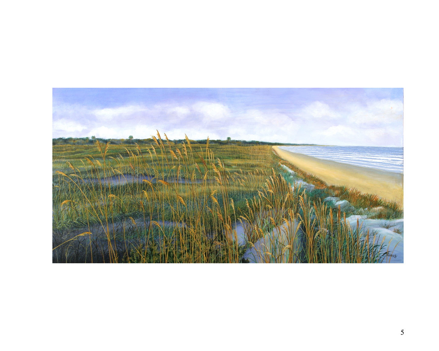 Kiawah Island Sea Oats (Giclee On Canvas)