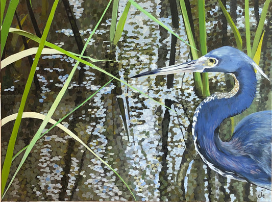 Great Blue Heron @ Low tide  (Original)